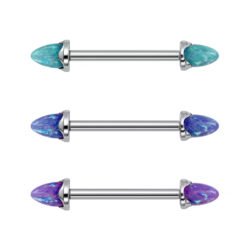 Barbell con Spike di Opale in Titanio ASTM F136