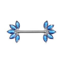 Barbell Fiore di 6 Petali in Titanio ASTM F136