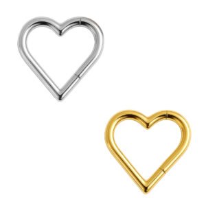 Clicker Cuore Liscio in Titanio ASTM F136