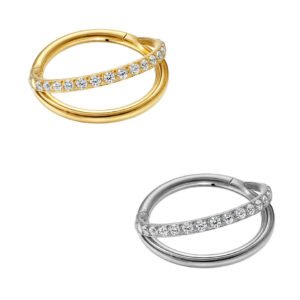 Clicker Double Liscio e Incastonato di Titanio ASTM F136