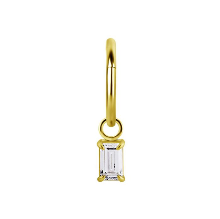 Clicker in Oro 18k con Ciondolo di Zirconia Premium
