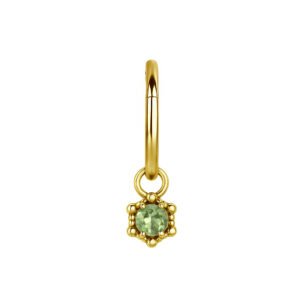 Clicker in Oro 18k con Ciondolo in Peridoto Genuine