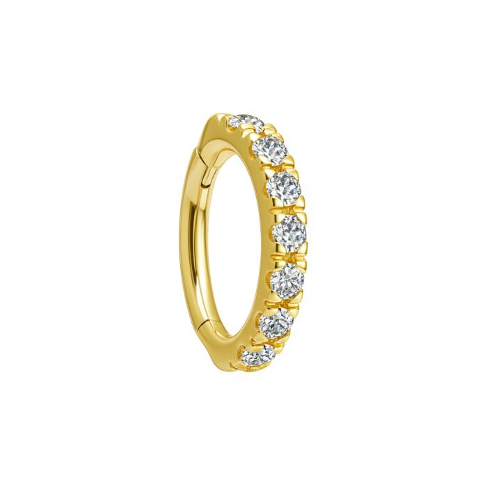 Clicker in Oro 18k con Diamanti Sintetici