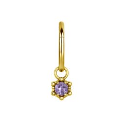 Clicker in Oro 18k con Pendente di Ametista Rosa
