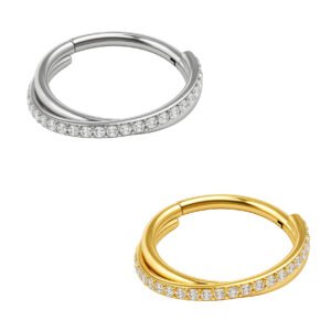 Clicker Liscio e Incastonato Intrecciato di Titanio ASTM F136