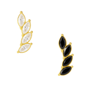 Cluster di Navette Labret in Oro 18k con Diamanti Sintetici