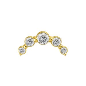 Cluster Labret in Oro 18k Incastonato di Zirconie Premium