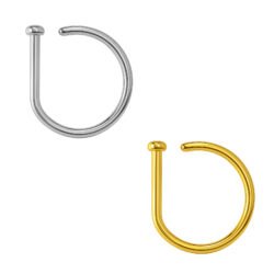 Anello di Naso Open D in Titanio ASTM F136
