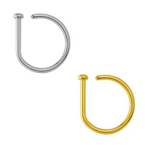 Anello di Naso Open D in Titanio ASTM F136