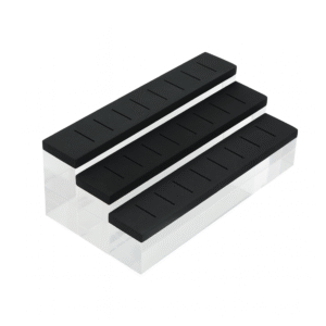 Espositore di Acrilico, Modelo 3 pz di altezza diverse 36pz e 24pz, Black