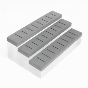 Espositore di Acrilico, Modelo 3 pz di altezza diverse 36pz e 24pz, Grigio