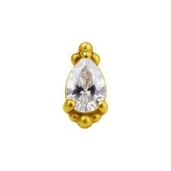 Goccia Labret in Oro 18k Con Zirconia Premium
