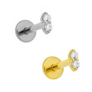 Labret 2 Zirconi in Titanio ASTM F136 Pin Push