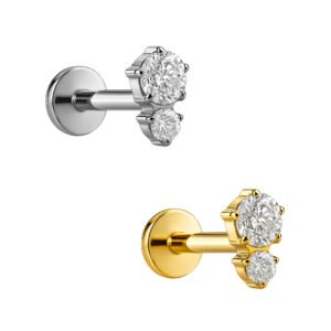 Labret 2 Zirconie in Titanio ASTM F136