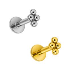 Labret 4 Beads in Titanio ASTM F136 Push Pin