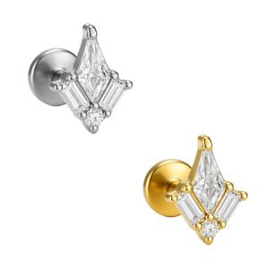 Labret Cadente con Zirconia di Titanio ASTM F136