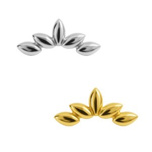 Labret Cluster 5 Navette Lisce di Titanio ASTM F136