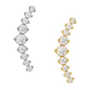 Labret Cluster Con 9 Zirconi In Titanio ASTM F136 Push Pin