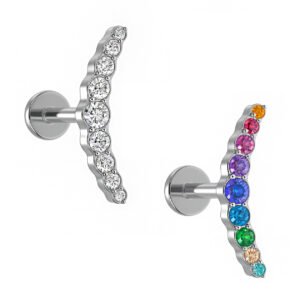 Labret Cluster in Crescita con Zirconi In Titanio ASTM F136