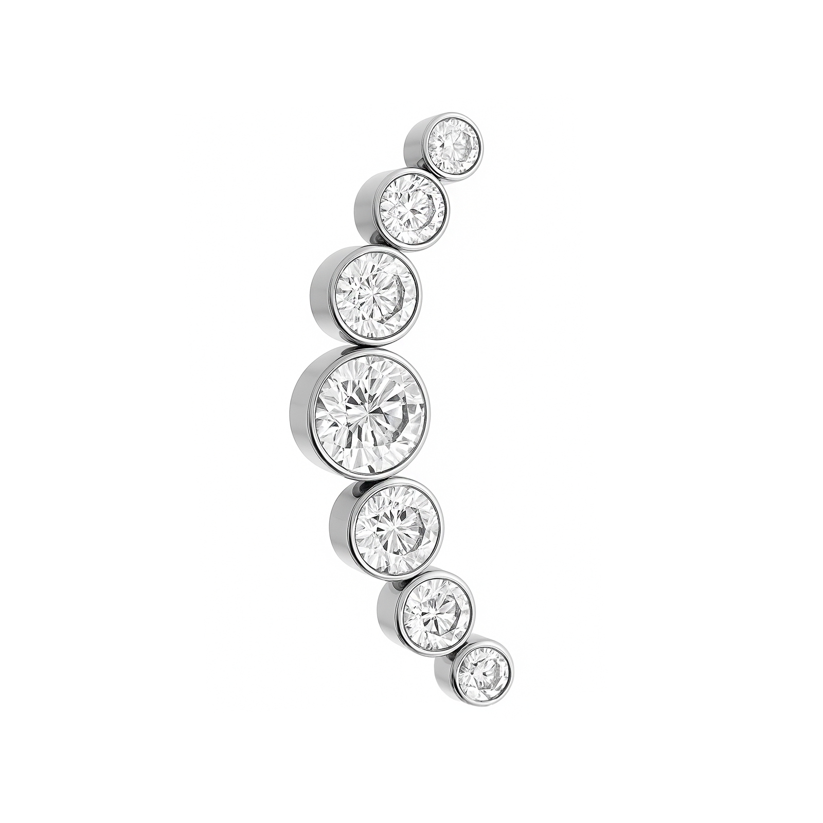 Labret di Titanio ASTM F136 Cluster 7 Zirconi