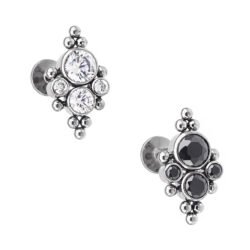 Labret di Titanio ASTM F136 Incastonato con Beads