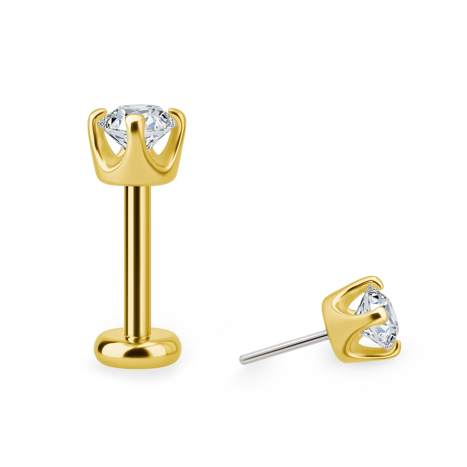 Labret Diamante Punto di Luce in Oro 18k