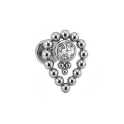 Labret Goccia con Beads e Zirconia di Titanio ASTM F136
