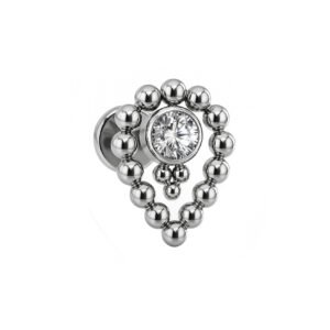 Labret Goccia con Beads e Zirconia di Titanio ASTM F136