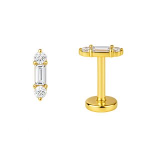 Labret in Oro 18k con Diamanti Sintetici