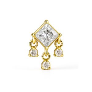 Labret in Oro 18k con Zirconi Premium