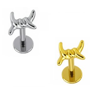 Labret in Titanio ASTM F136 Filo Spinato