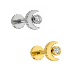 Labret Luna Con Zirconia Di Titanio ASTM F136