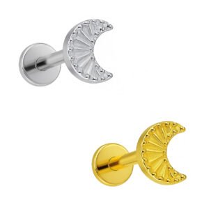 Labret Luna Piramide liscia di Titanio ASTM F136