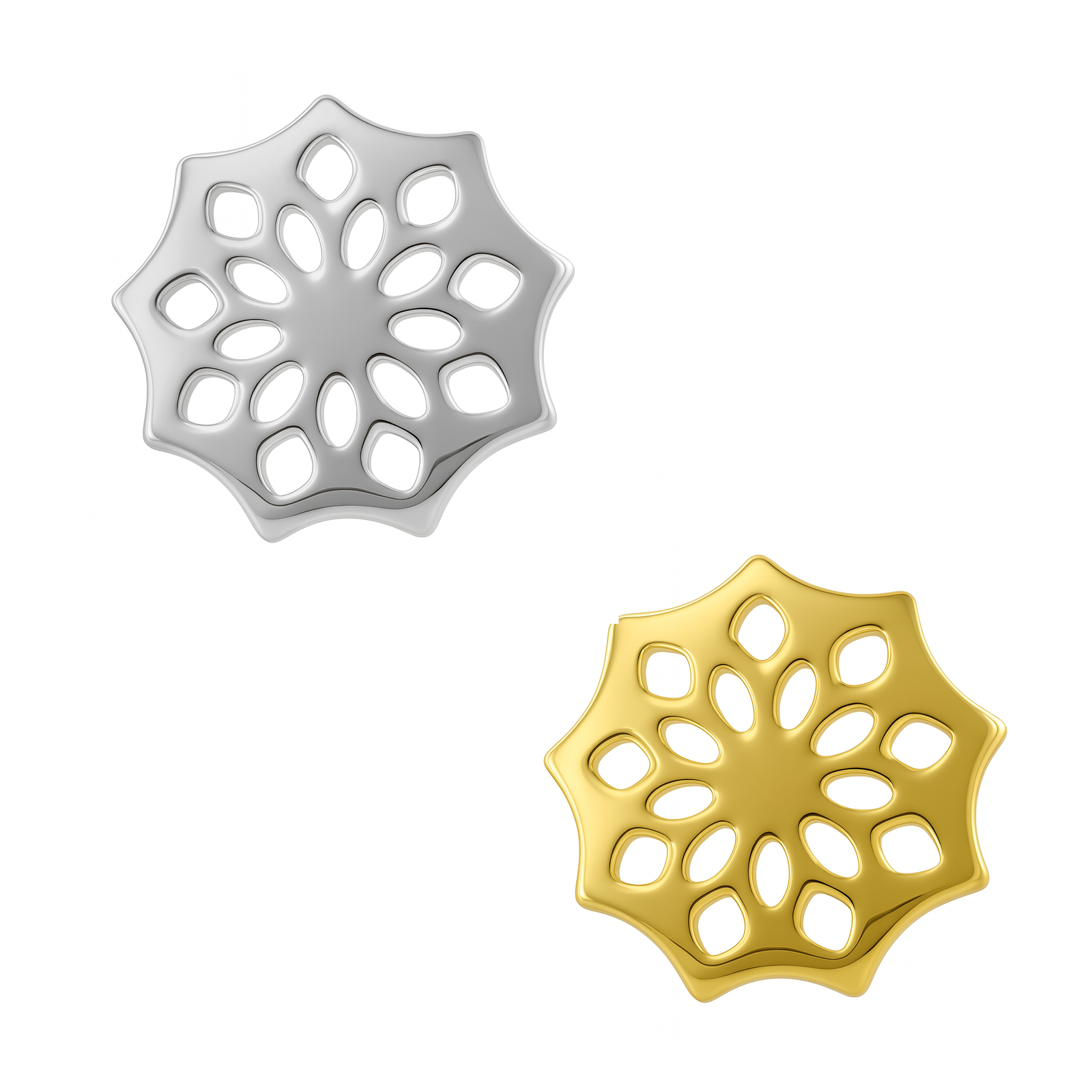 Labret Mandala Vazada di Titanio ASTM F136