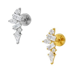 Labret Marocchino Incastonato in Titanio ASTM F136