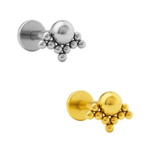 Labret Mezzo Sole Doppio di Titanio ASTM F136