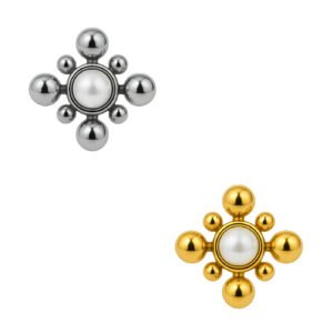 Labret Perla e Beaded in Titanio ASTM F136