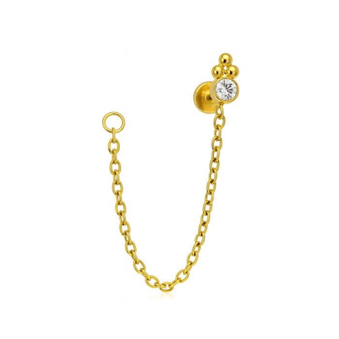 Labret di Titanio con Catena