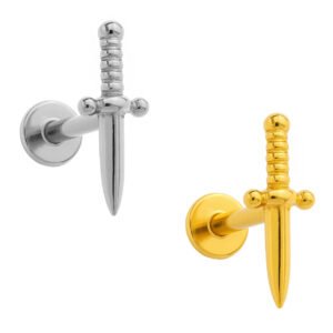 Labret Pugnale Mini in Titanio ASTM F136