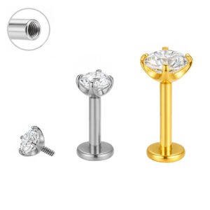 Labret Punto di Luce anatomico in Titanio ASTM F136