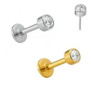 Labret Punto di Luce in Titanio ASTM F136 Push Pin