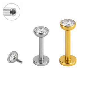 Labret Punto di Luce senza Grippa in Titanio ASTM F136