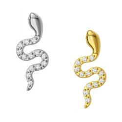Labret Serpente Incastonata Di Titanio ASTM F136