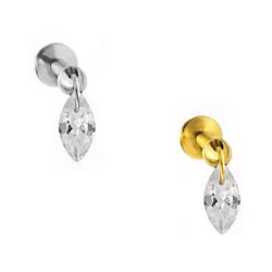 Labret Spike Navette Appendente in Titanio ASTM F136