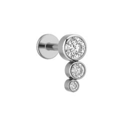 Labret Trio di Zirconie in Titanio ASTM F136
