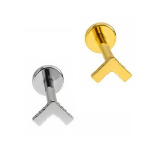 Labret Fashion V Liscio 5mm Di Titanio ASTM F136