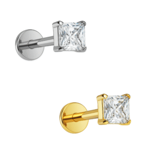 Labret Zirconia Quadrata in TitanioASTM F136