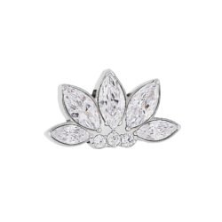 Mezza Fiore Labret in Titanio ASTM F136