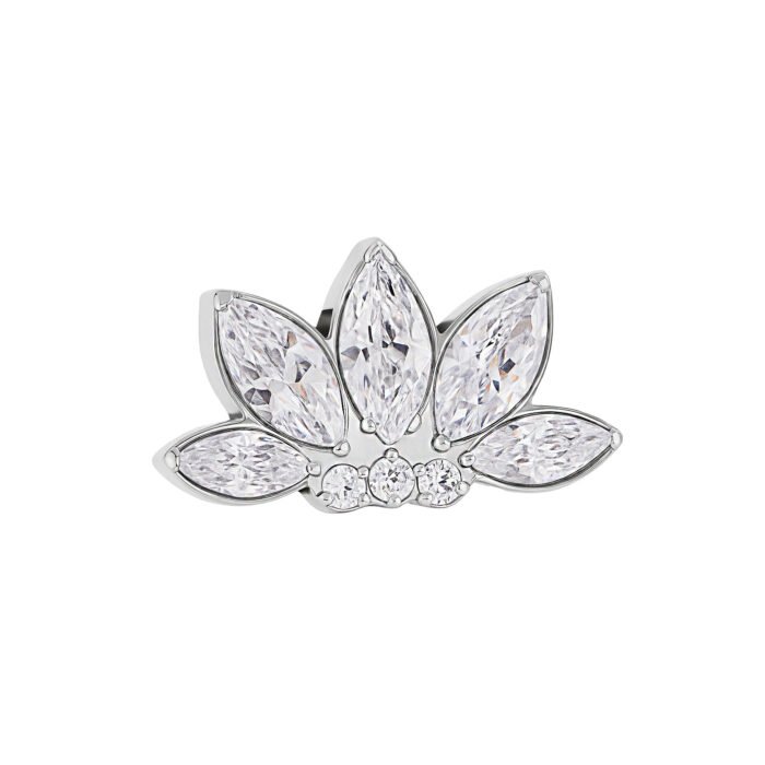 Mezza Fiore Labret in Titanio ASTM F136