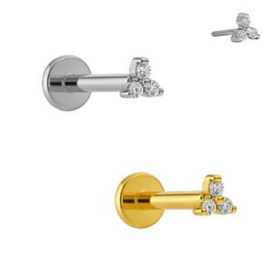Micro Trillion Labret di Titanio Push Pin